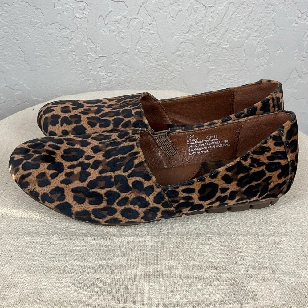 Women’s Born Sebra Leopard Print Slip On Loafer Size 6.5